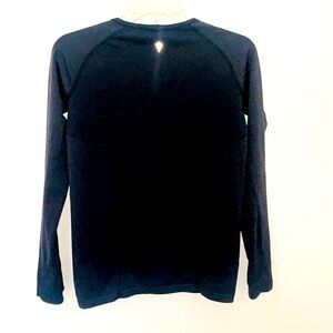 Ivivva Lululemon Girls 14 Swiftly Fly Tech Shirt Seamless Long Sleeve Black Gym